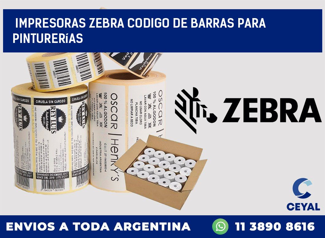 impresoras zebra codigo de barras para pinturerías