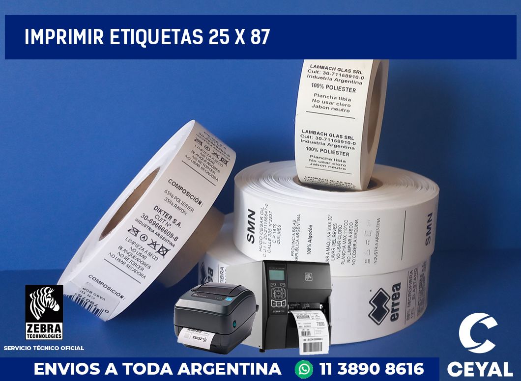 imprimir etiquetas 25 x 87