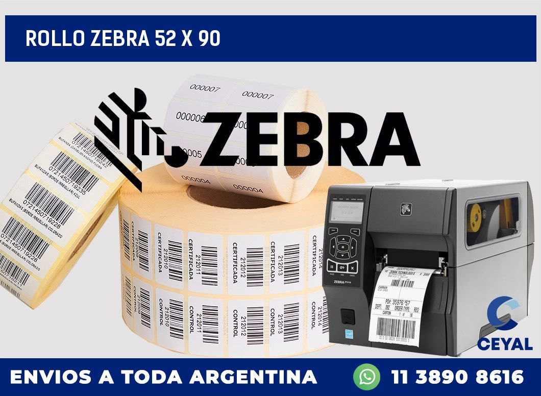 rollo zebra 52 x 90