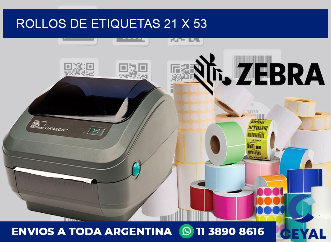 rollos de etiquetas 21 x 53