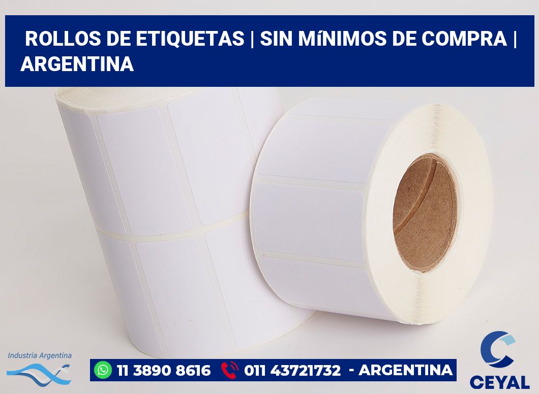 rollos de etiquetas | Sin mínimos de compra | Argentina