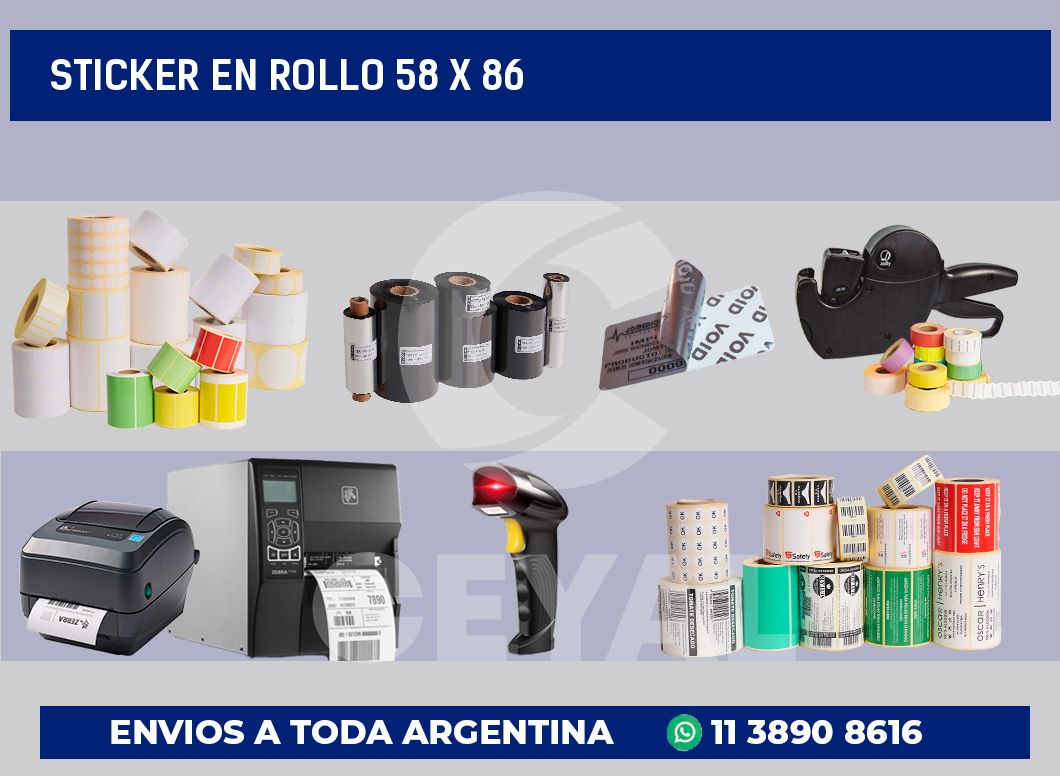 sticker en rollo 58 x 86