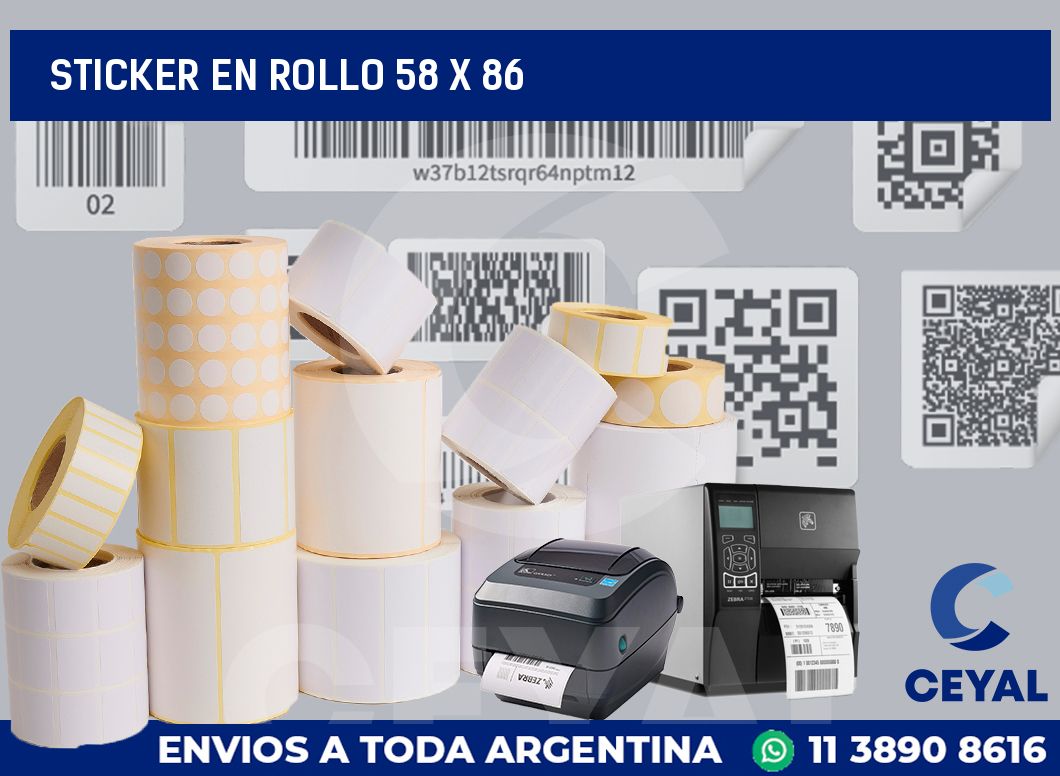 sticker en rollo 58 x 86