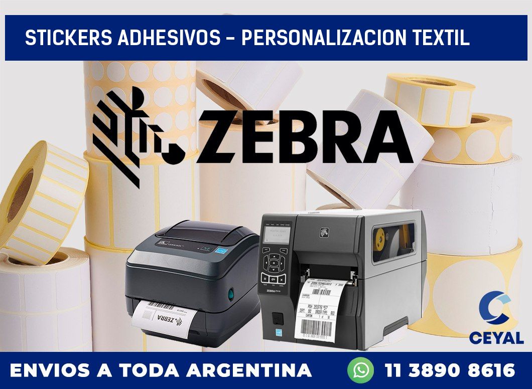 stickers adhesivos - personalizacion textil