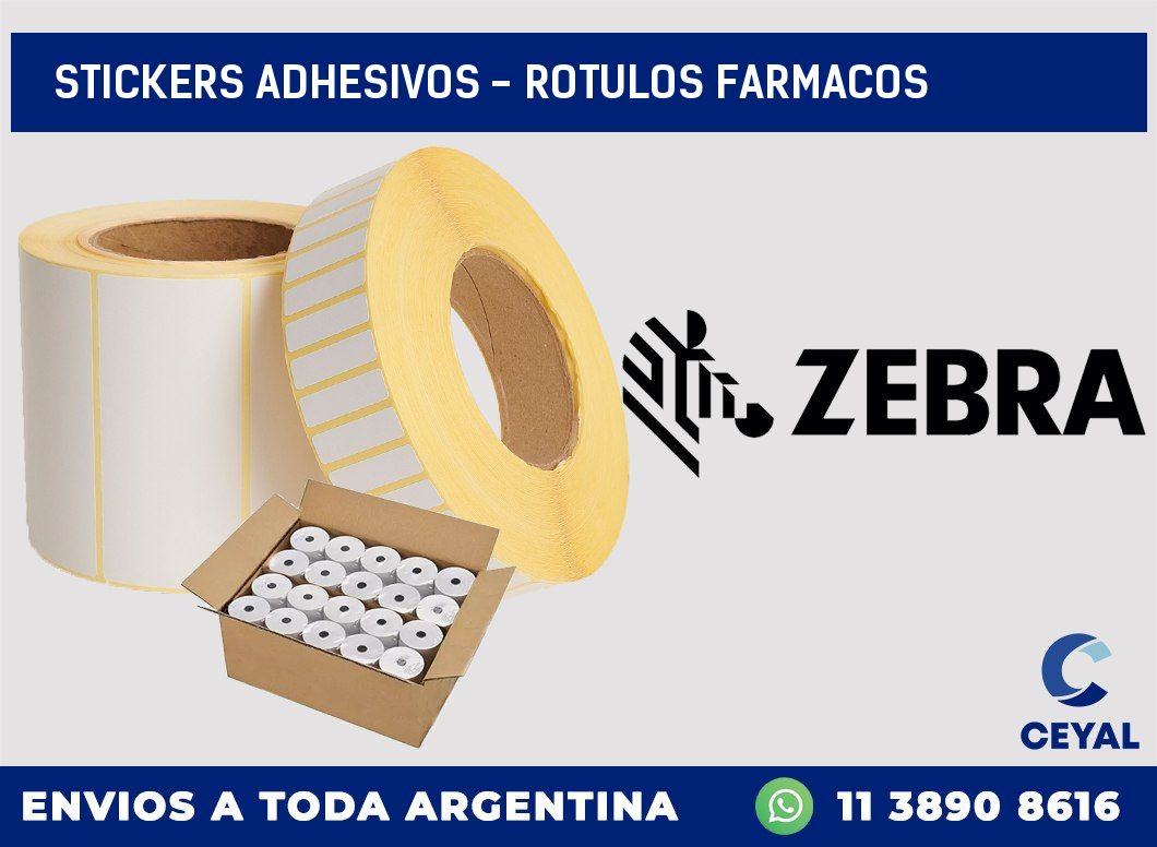 stickers adhesivos - rotulos farmacos