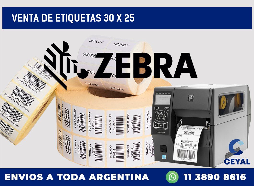 venta de etiquetas 30 x 25