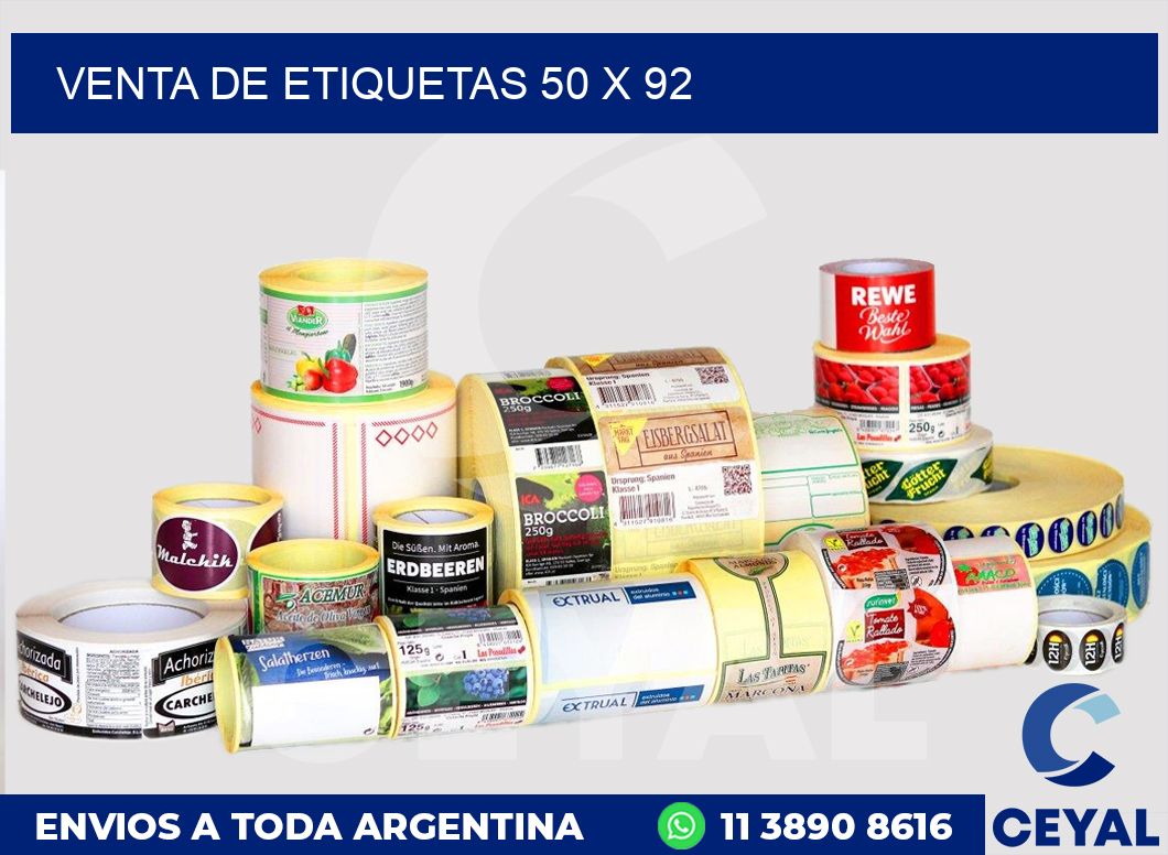 venta de etiquetas 50 x 92