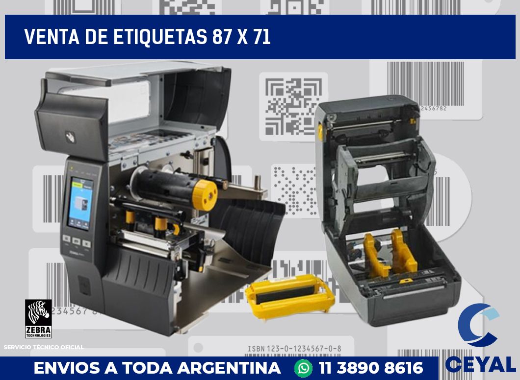 venta de etiquetas 87 x 71