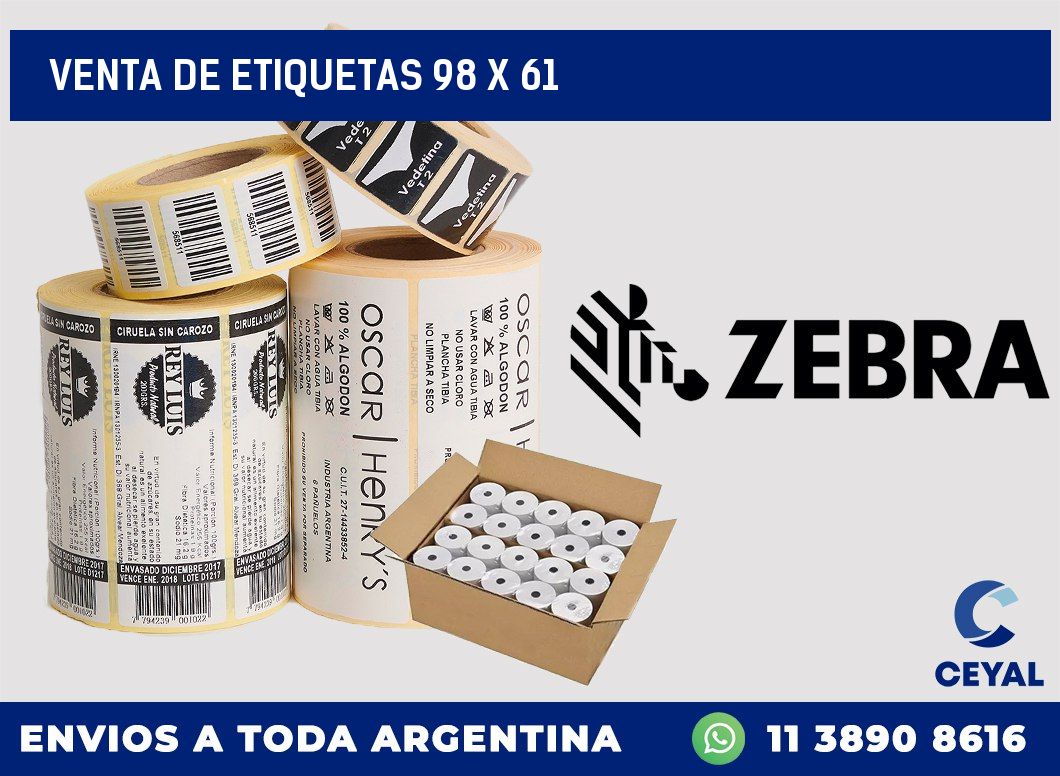 venta de etiquetas 98 x 61