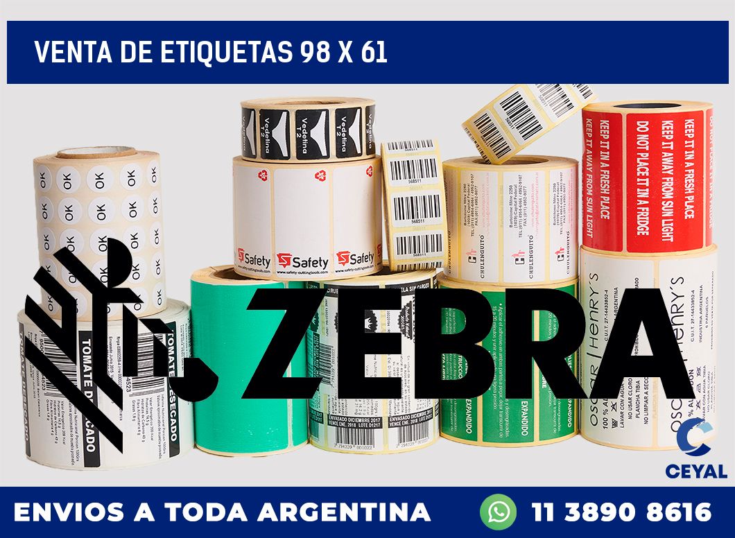 venta de etiquetas 98 x 61