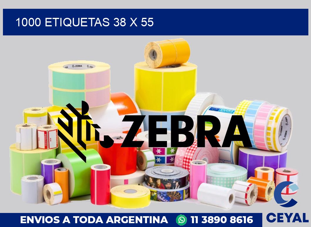 1000 etiquetas 38 x 55