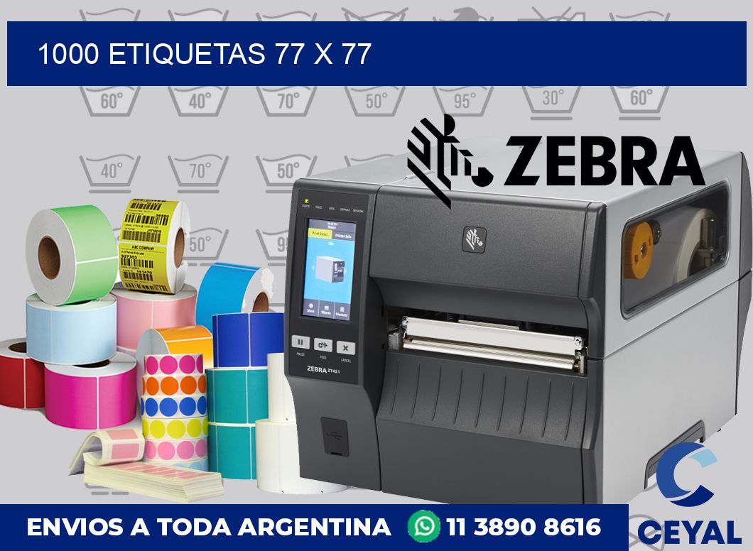 1000 etiquetas 77 x 77
