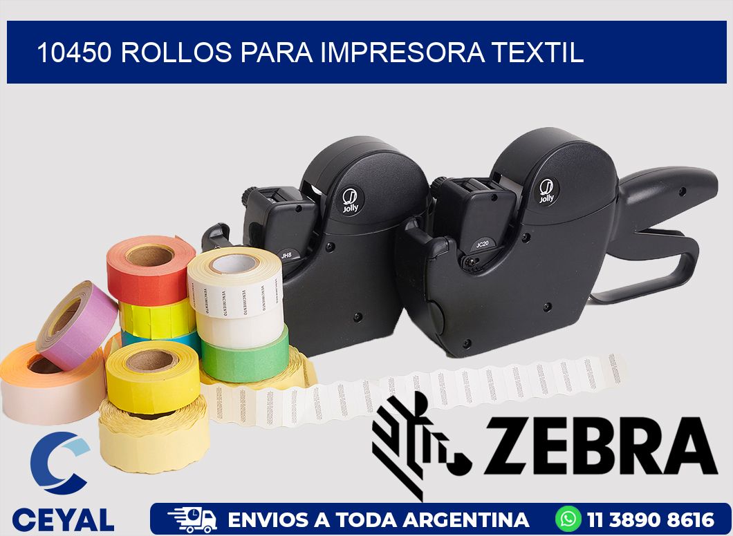 10450 rollos para impresora textil