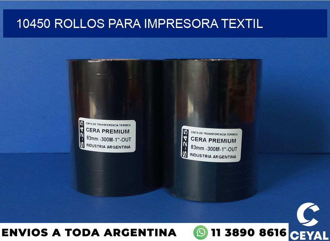 10450 rollos para impresora textil
