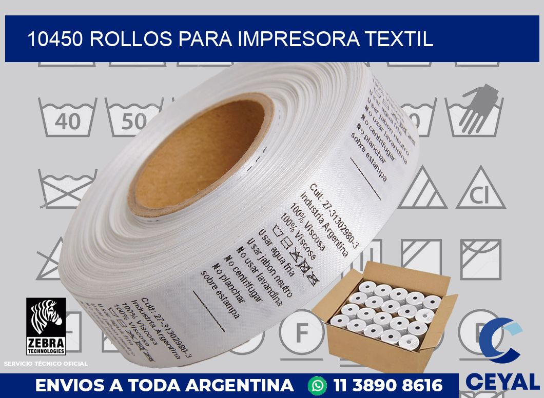 10450 rollos para impresora textil