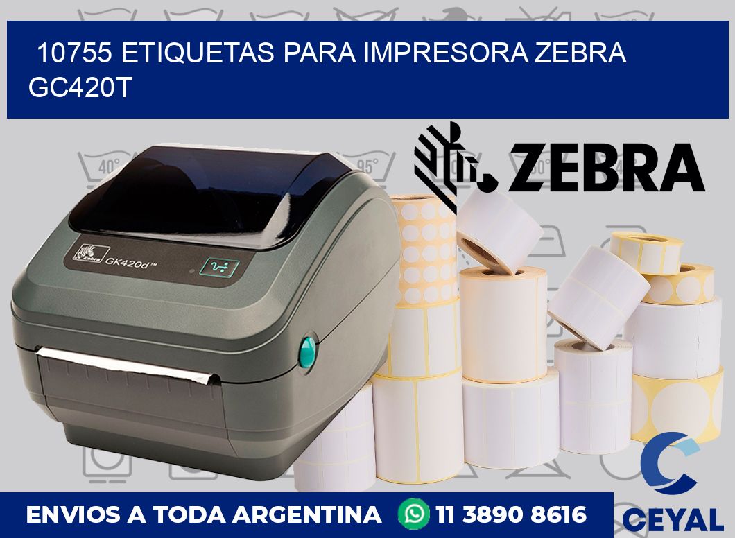 10755 etiquetas para impresora zebra GC420T