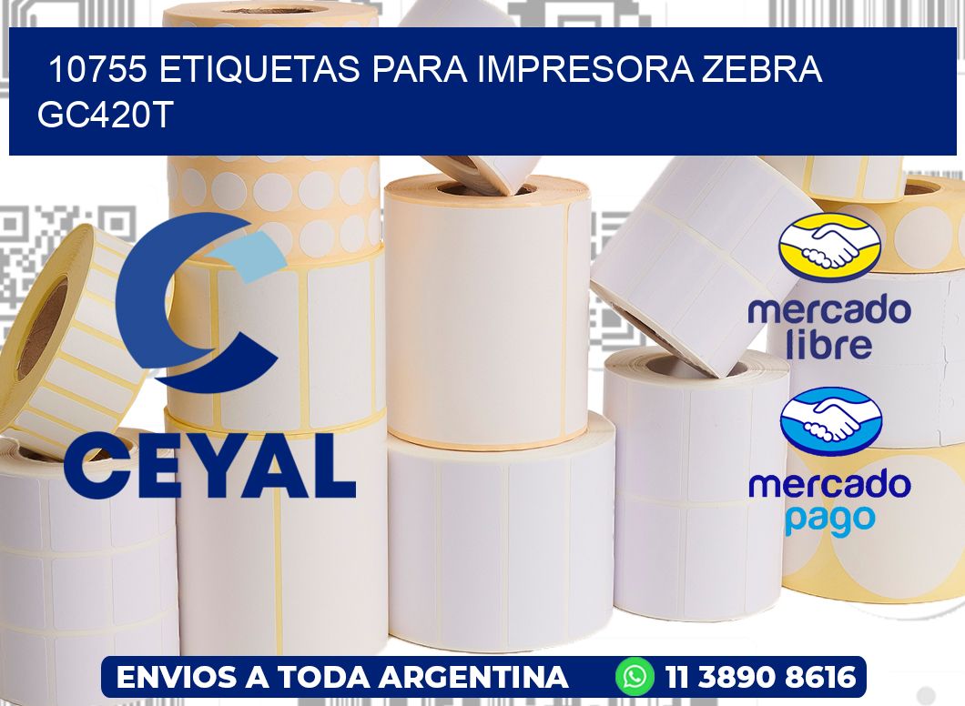 10755 etiquetas para impresora zebra GC420T
