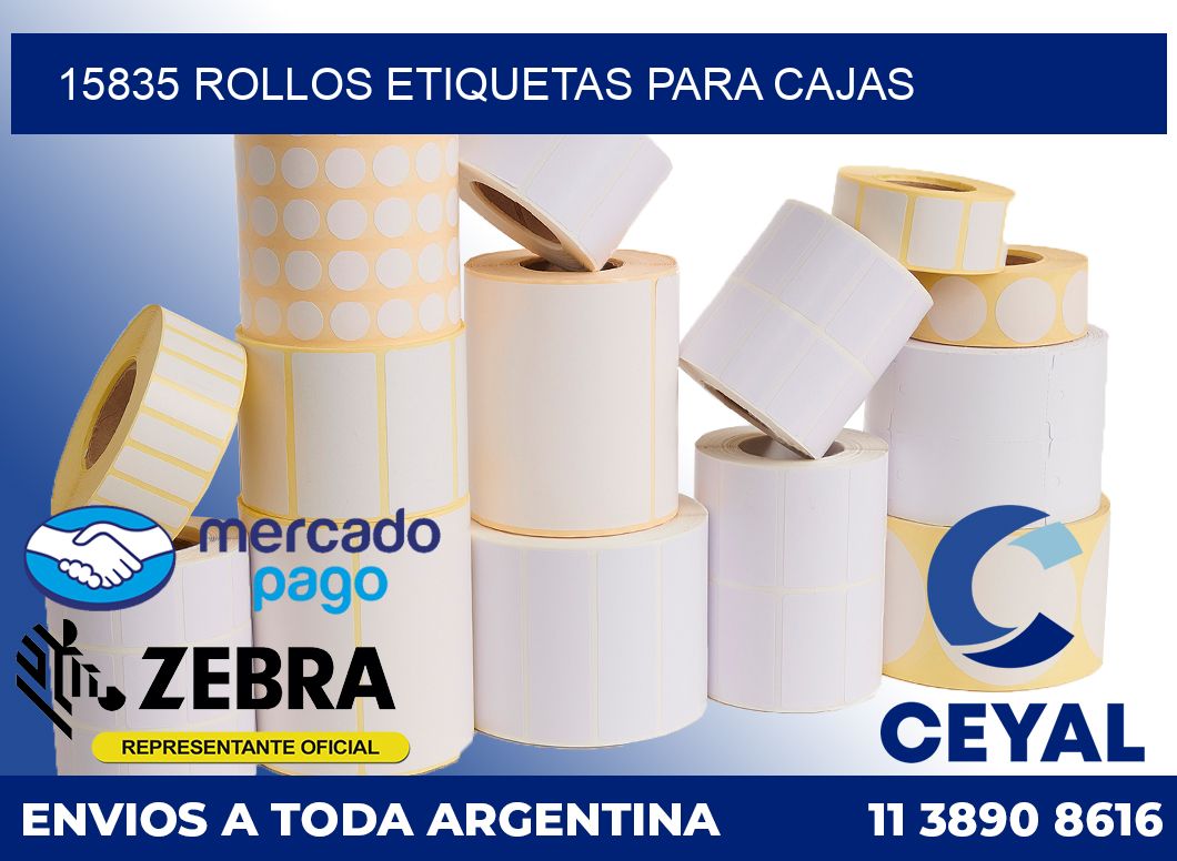 15835 Rollos etiquetas para cajas