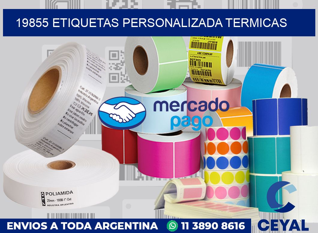 19855 etiquetas personalizada termicas