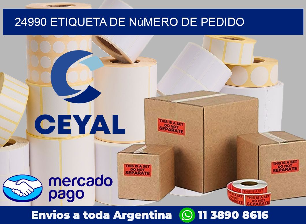 24990 Etiqueta de número de pedido