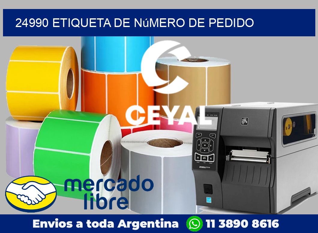 24990 Etiqueta de número de pedido