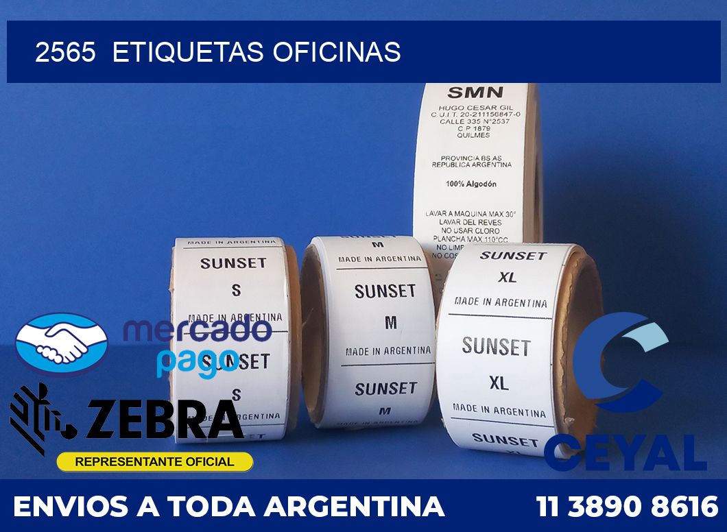 2565  Etiquetas oficinas