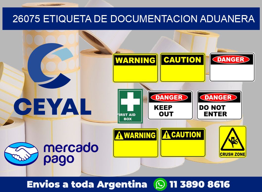 26075 Etiqueta de documentacion aduanera