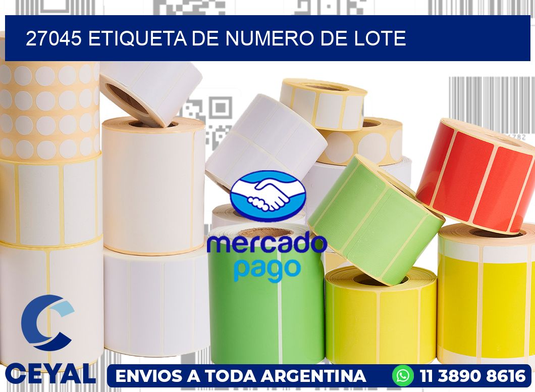 27045 Etiqueta de numero de lote