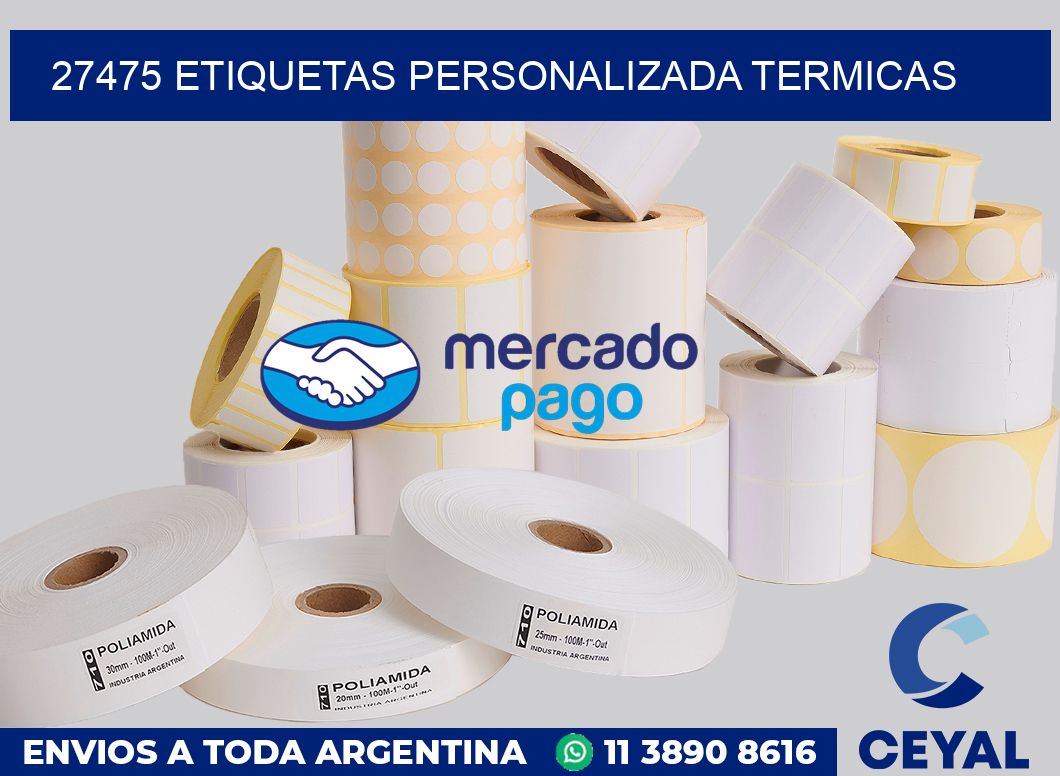 27475 etiquetas personalizada termicas