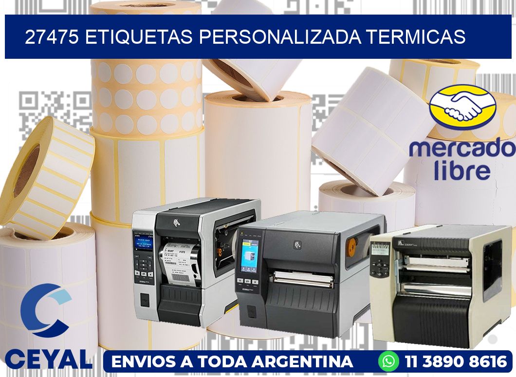 27475 etiquetas personalizada termicas