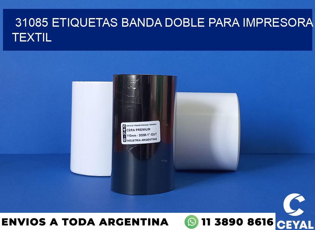 31085 etiquetas banda doble para impresora textil