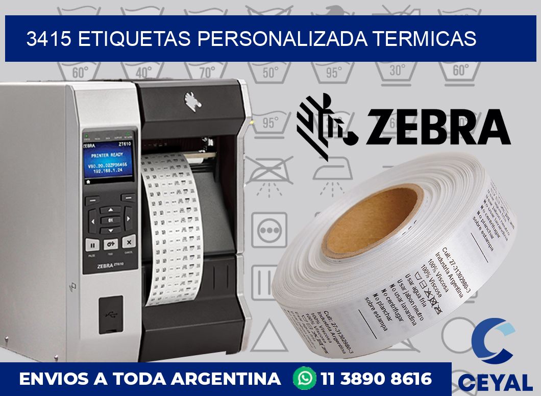 3415 etiquetas personalizada termicas