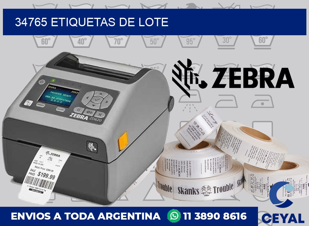 34765 Etiquetas de lote