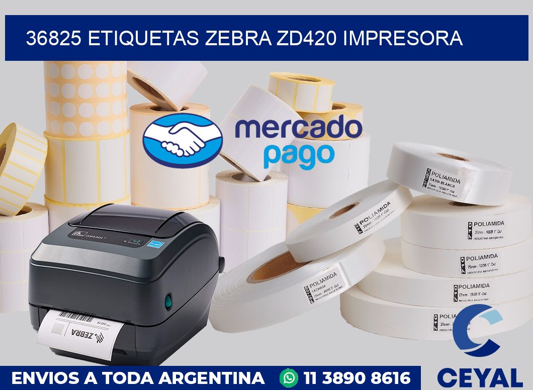 36825 etiquetas Zebra zd420 impresora