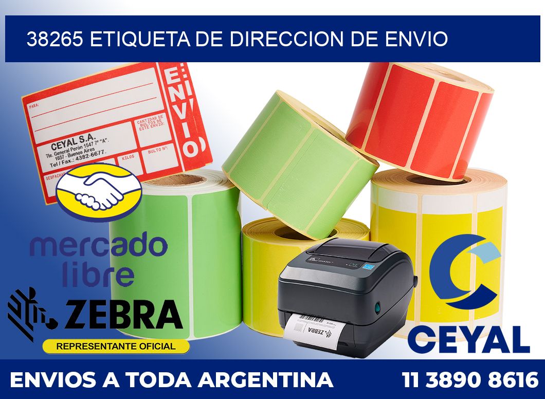38265 Etiqueta de direccion de envio
