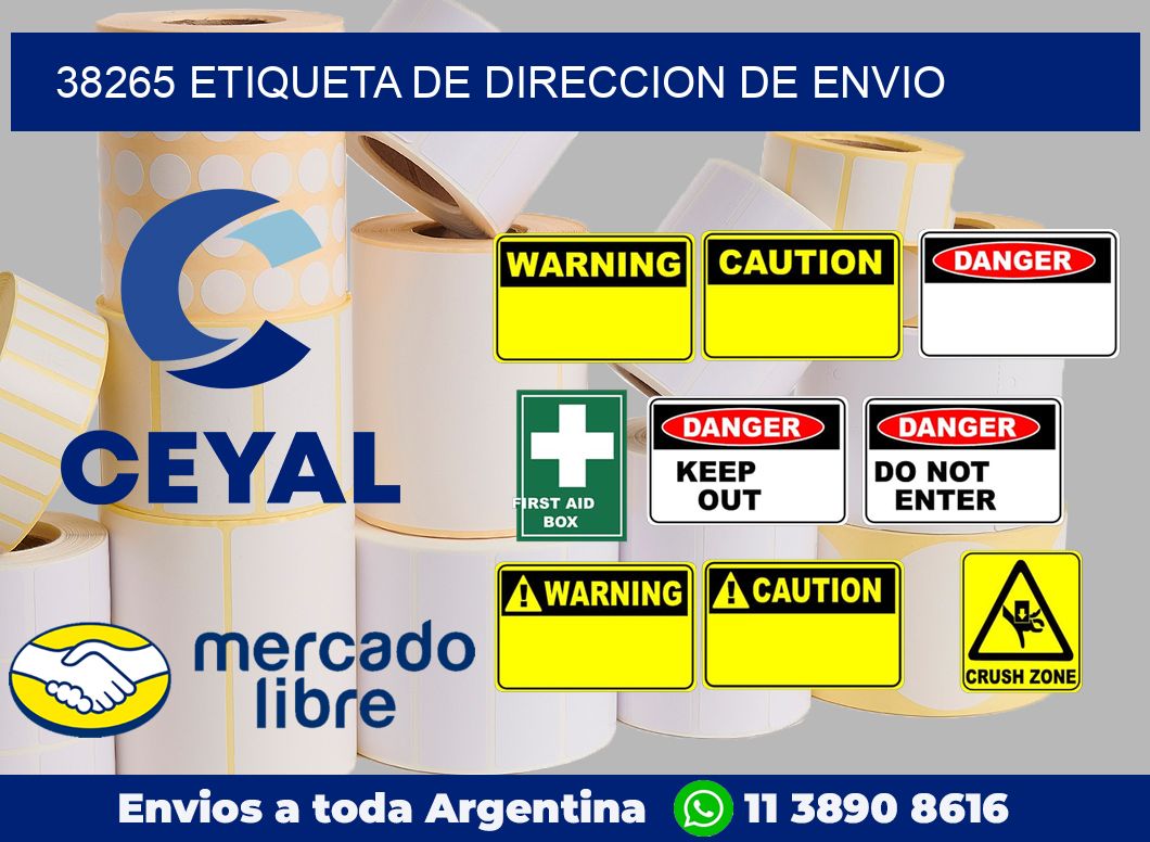 38265 Etiqueta de direccion de envio