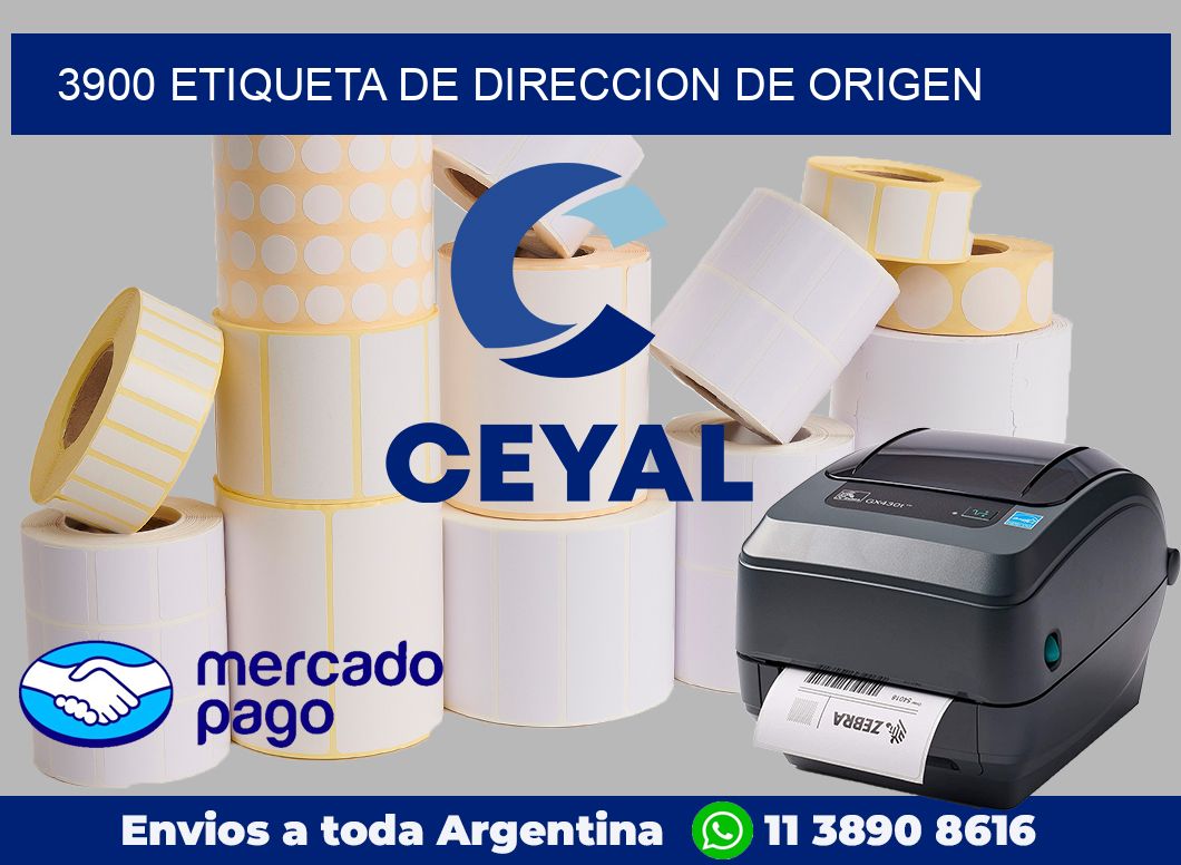 3900 Etiqueta de direccion de origen