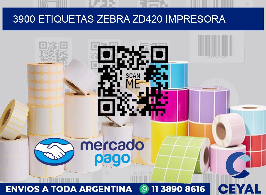 3900 etiquetas Zebra zd420 impresora