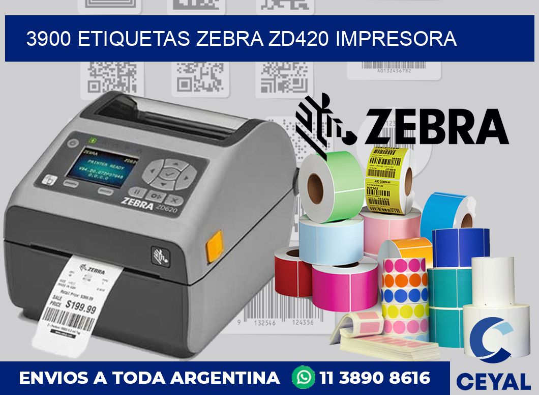 3900 etiquetas Zebra zd420 impresora