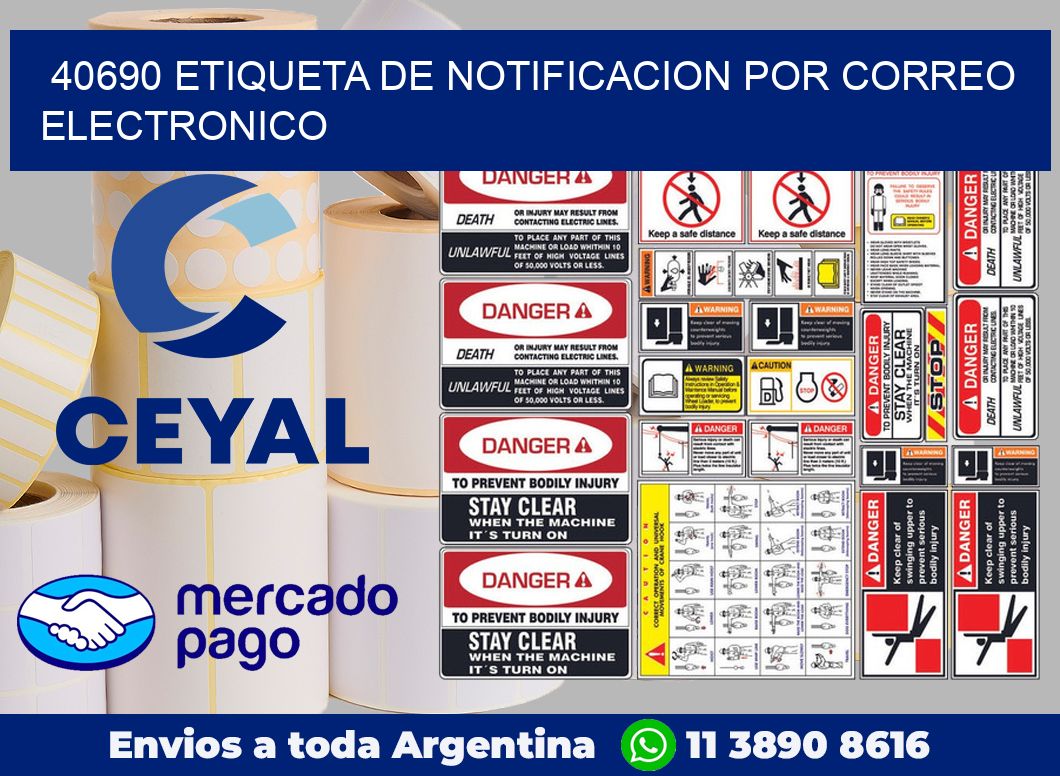 40690 Etiqueta de notificacion por correo electronico