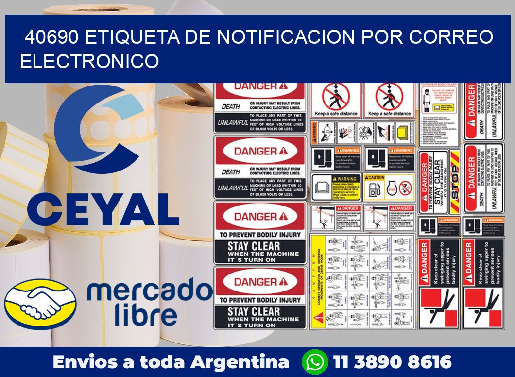 40690 Etiqueta de notificacion por correo electronico