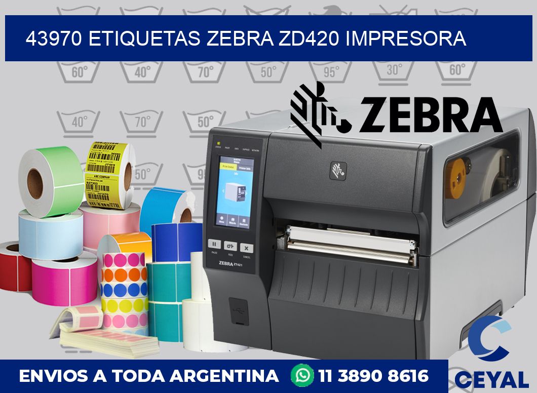 43970 etiquetas Zebra zd420 impresora