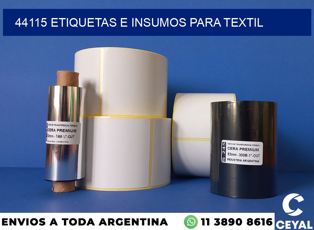 44115 etiquetas e insumos para textil