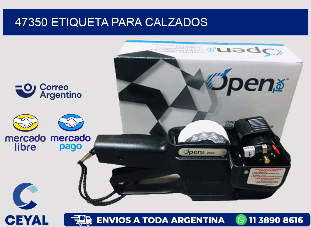 47350 Etiqueta para calzados