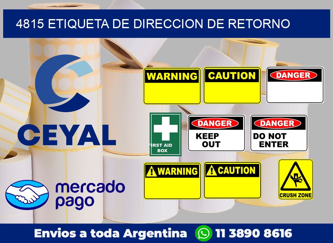 4815 Etiqueta de direccion de retorno