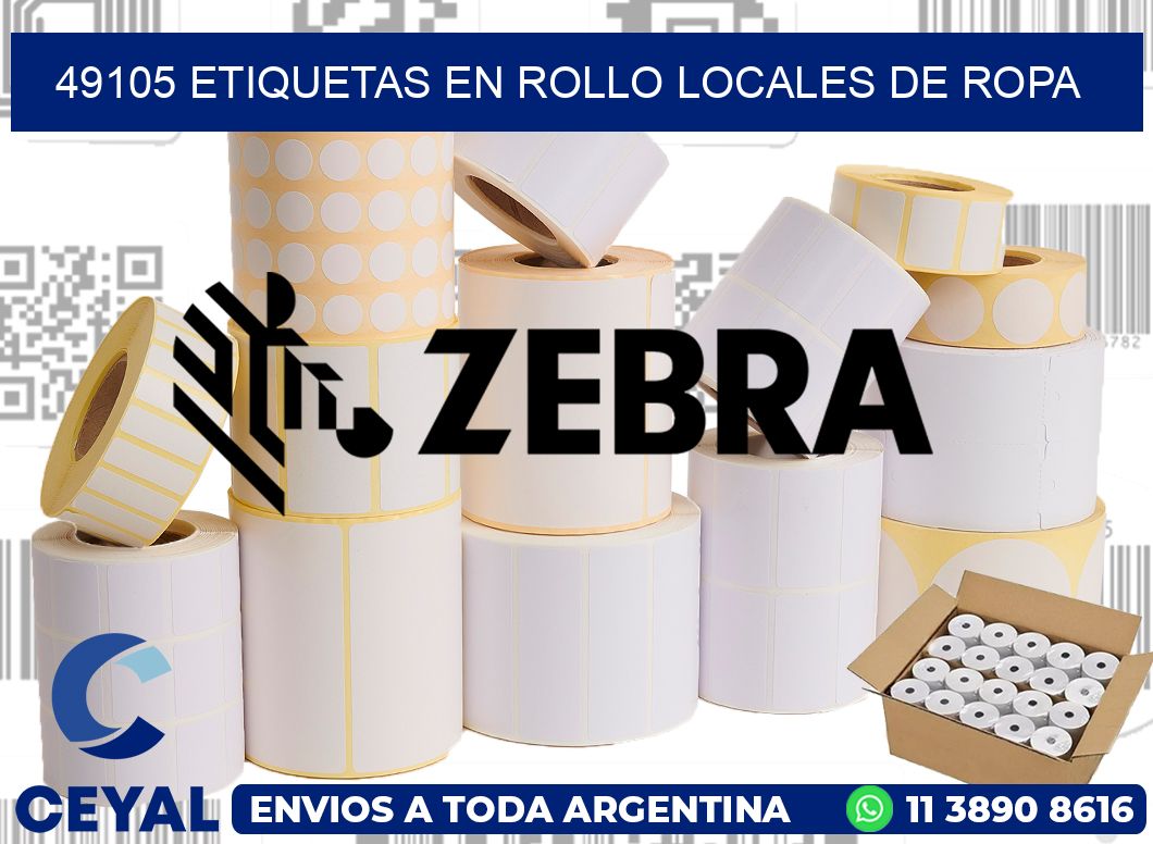 49105 Etiquetas en rollo locales de ropa