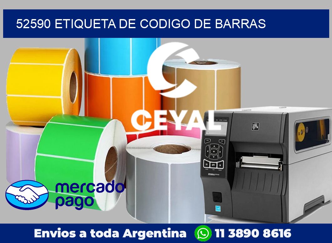 52590 Etiqueta de codigo de barras