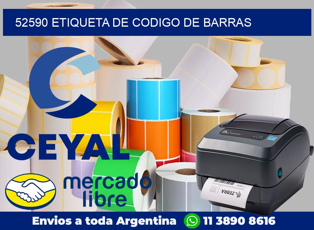 52590 Etiqueta de codigo de barras