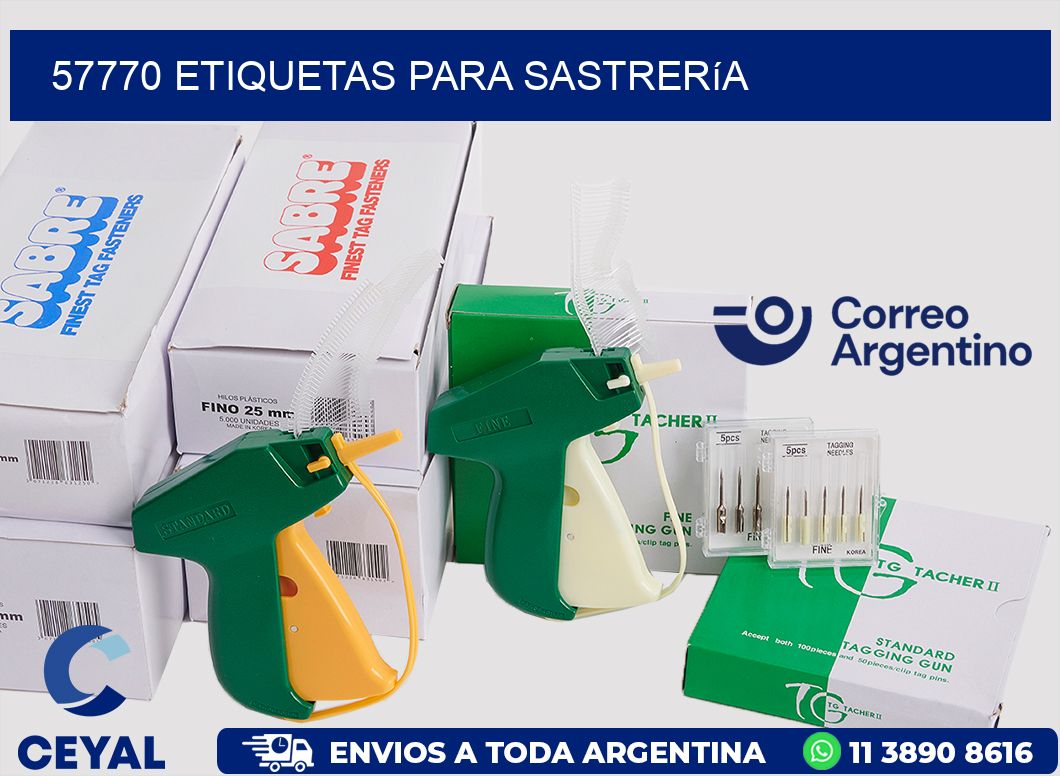57770 Etiquetas para sastrería