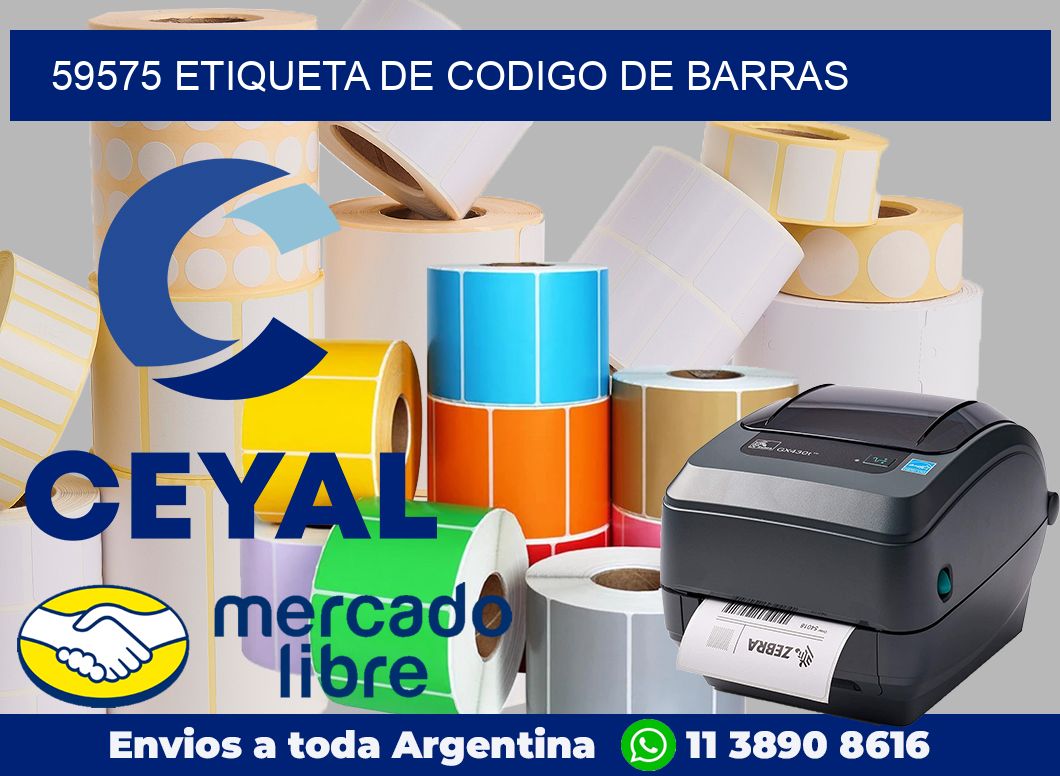 59575 Etiqueta de codigo de barras